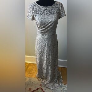 Adriana Papell formal dress size 8 silver